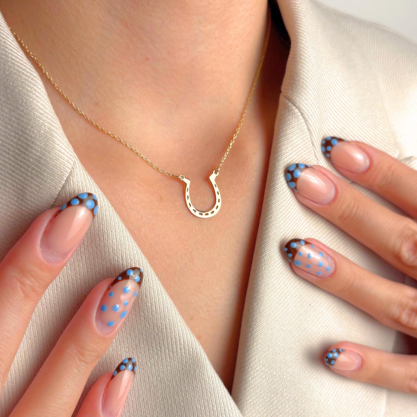 Lucky Horseshoe Necklace, Silver Horse Shoe Pendant, Good Luck Charm, Cowgirl Western Jewelry