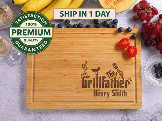 Personalized Bamboo Cutting Board, Engraved Kitchen Gift