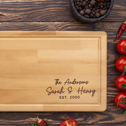 Personalized Walnut Cutting Boards, Engraved Natural Wood Charcuterie Board, Custom Wedding