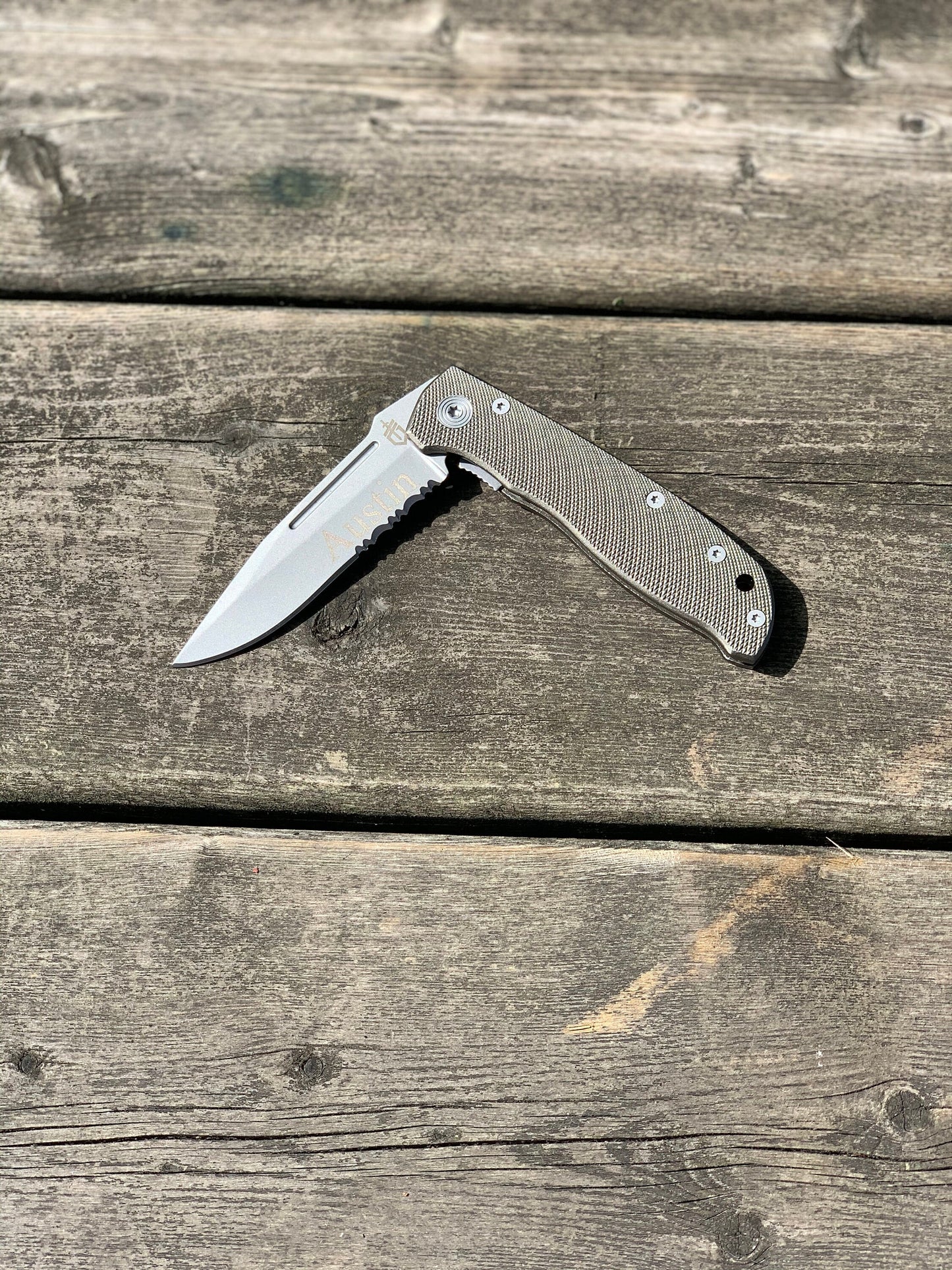 Personalized Gerber Pocket Knife - Custom Laser Engraved Knife - Perfect Gift for Him- Gerber Folding Knife-Durable Outdoor and Camping Gear
