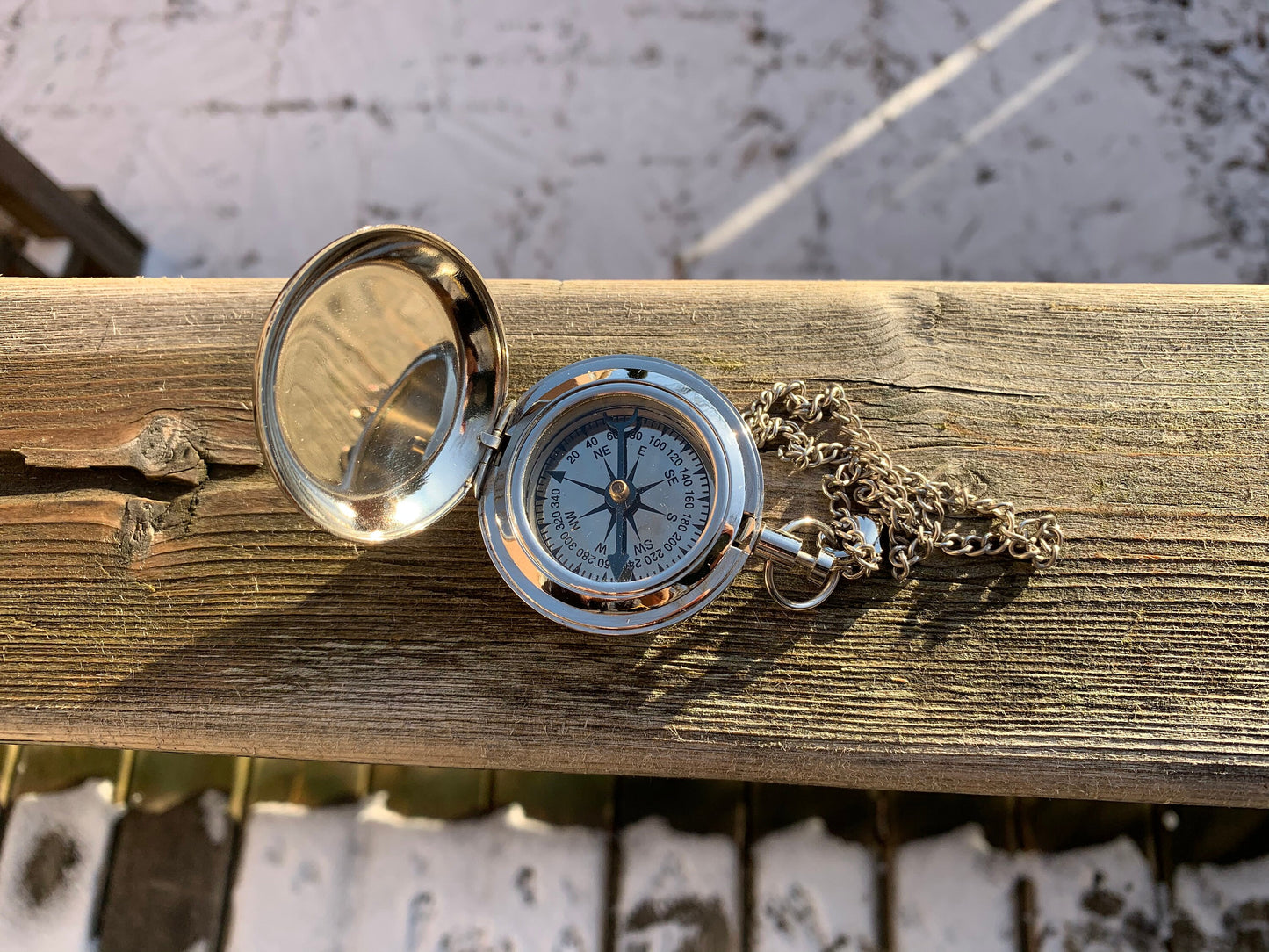 Personalized Brass Compass, Anniversary GiftS with Leather Box