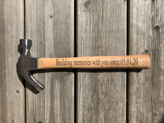 Personalized 16 oz Hammer-Custom Laser Engraved-Unique Gift for Dad-DIY Enthusiasts-Wood Handle Hammer-Unique Gift for Father’s Day-Handyman