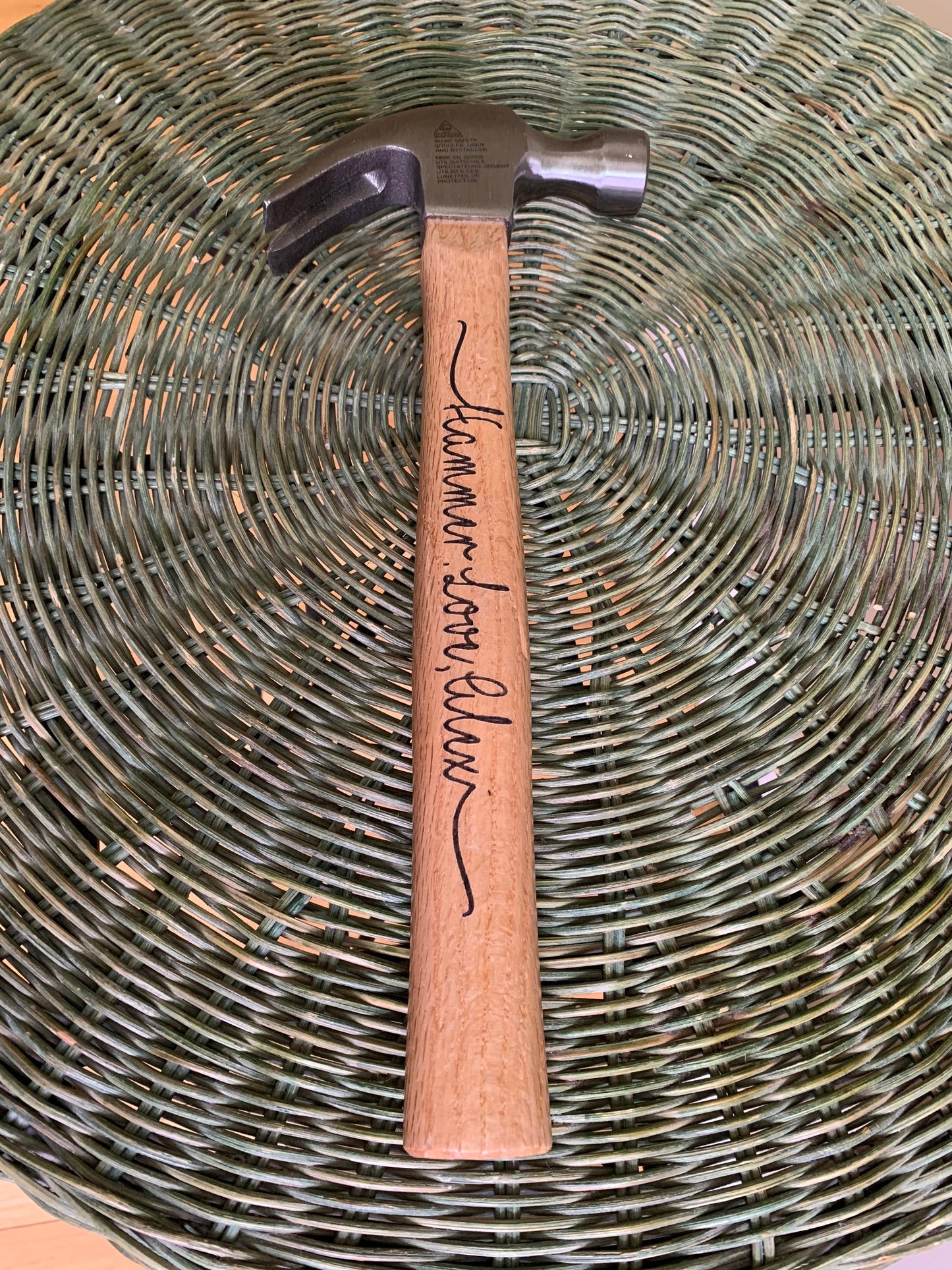 Custom Engraved Wood Hammer, Personalized Retirement Gift