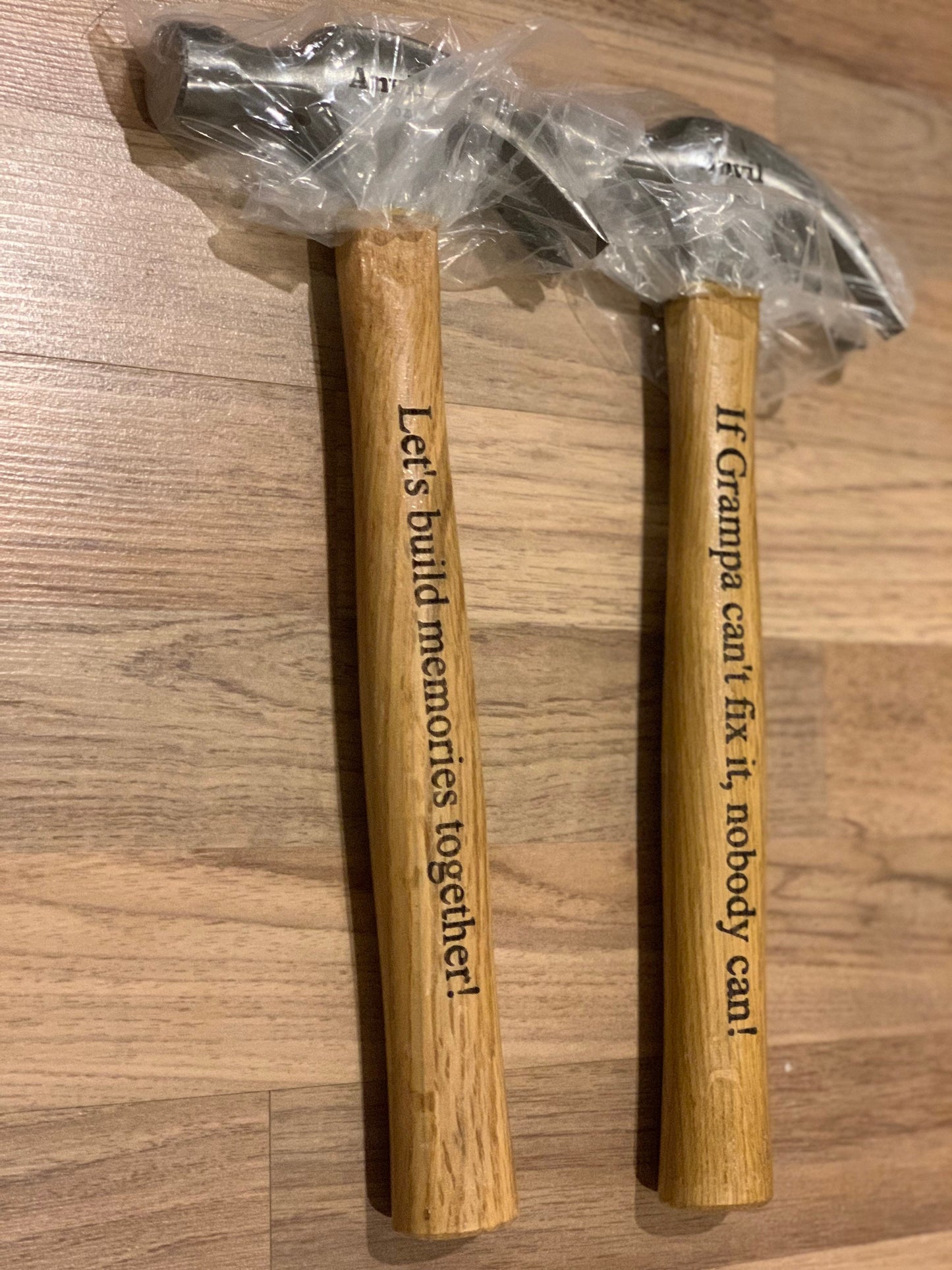 Custom Engraved Wood Hammer, Personalized Retirement Gift