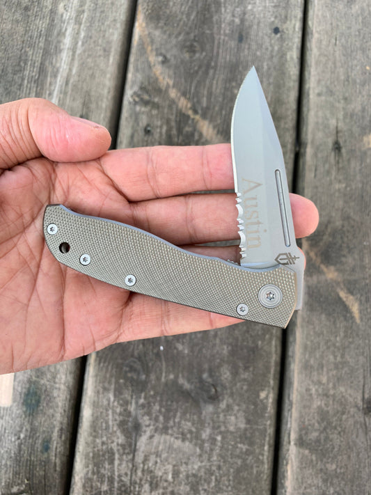 Personalized Gerber Pocket Knife - Custom Laser Engraved Knife - Perfect Gift for Him- Gerber Folding Knife-Durable Outdoor and Camping Gear