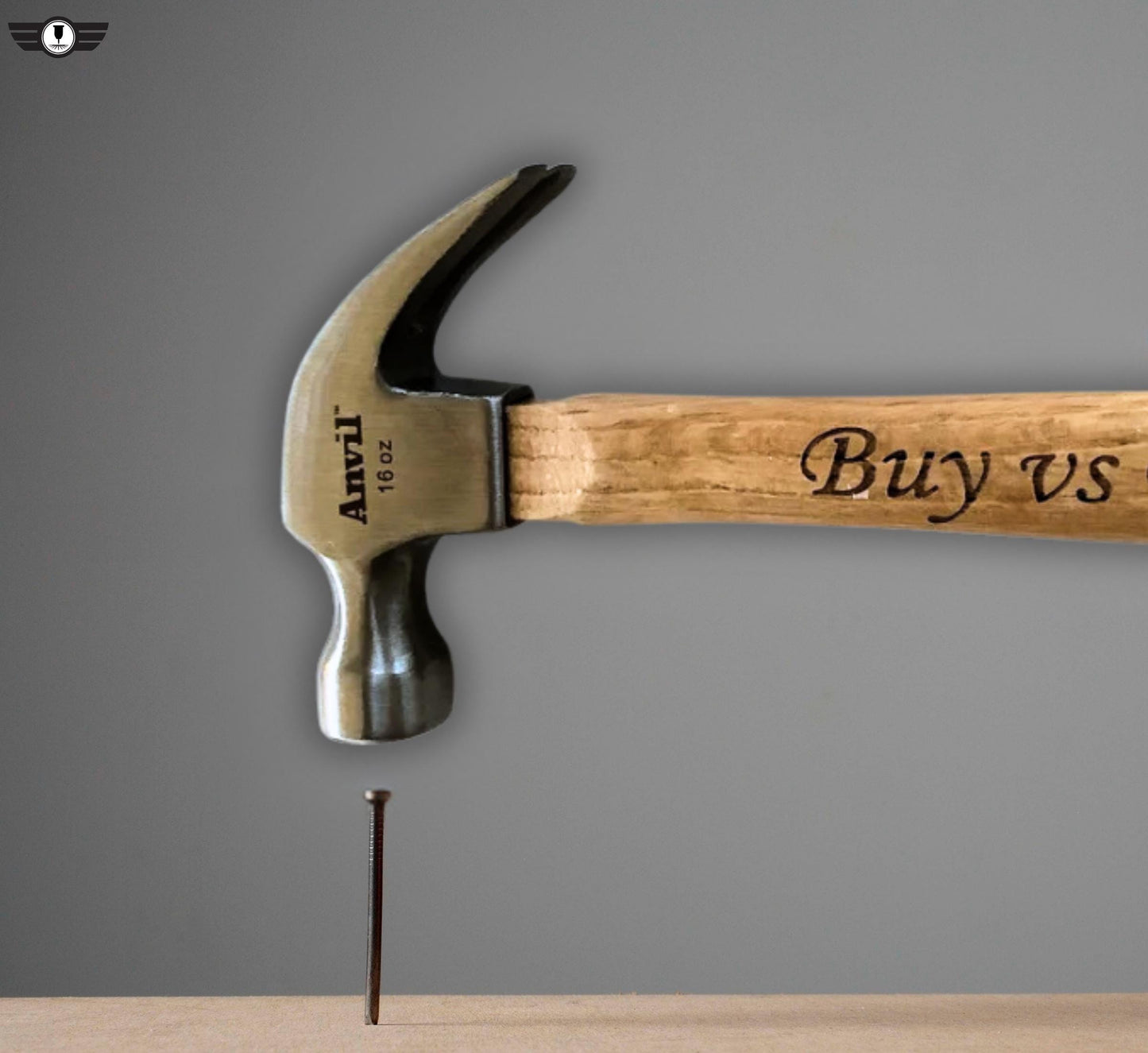 Engraved Wood Handled Hammer, Personalized Christmas Gift