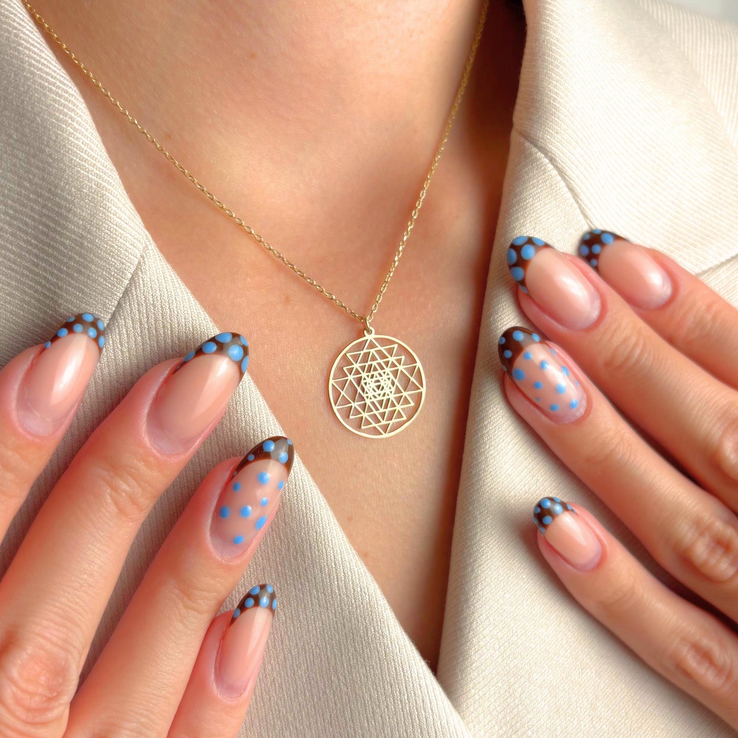 Sri Yantra Necklace Gold, Sacred Geometry Pendant, Spiritual Jewelry, Energy Healing Symbol, Meditation Chakra