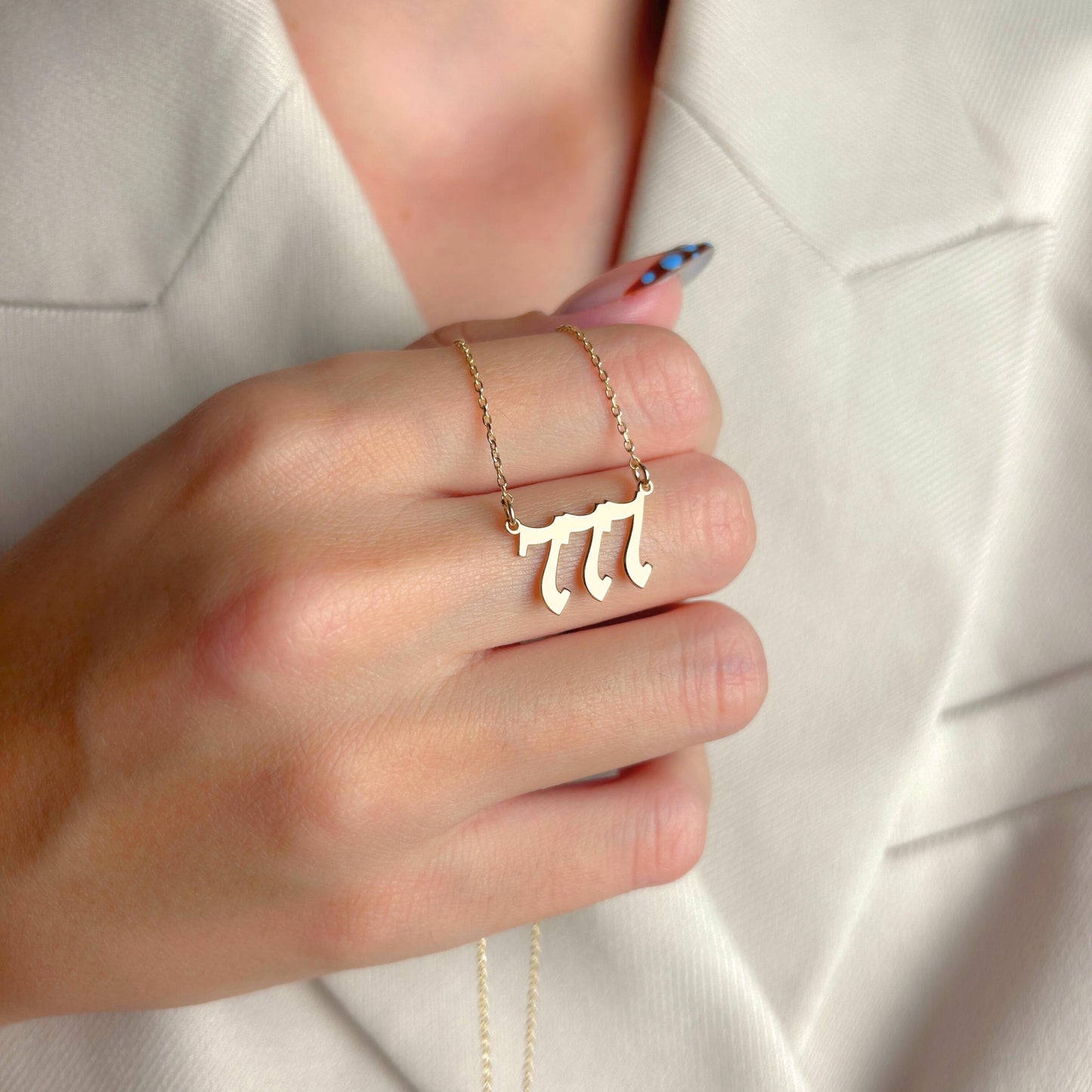 777 Angel Number Necklace, Lucky Jewelry, Manifestation Pendant, Gold Spiritual Charm