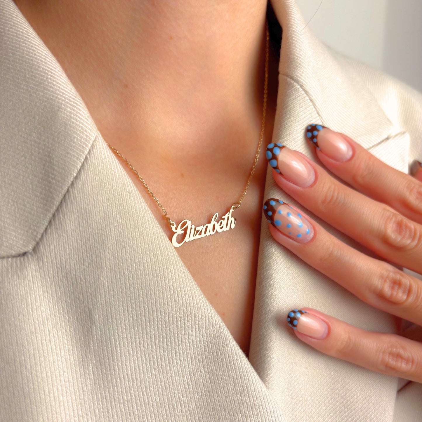 Name Necklace Gold, Personalized Jewelry for Women, Dainty Nameplate Pendant