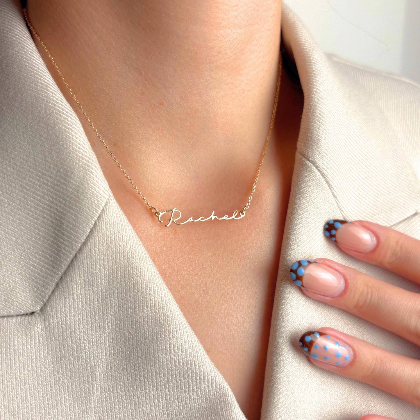 Personalized Name Necklace in Gold, Custom Pendant, Dainty Script Jewelry, Bridesmaid or Birthday Gift