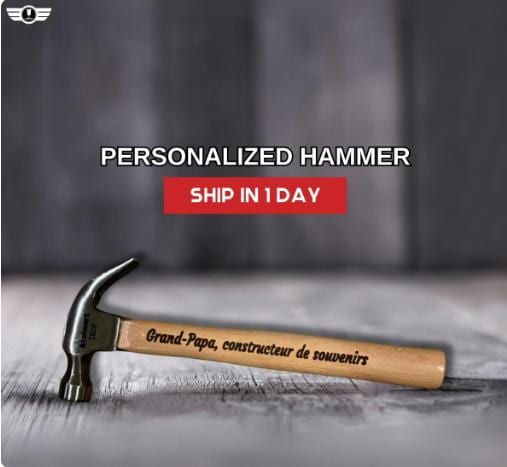 Personalized 16 oz Hammer-Custom Laser Engraved-Unique Gift for Dad-DIY Enthusiasts-Wood Handle Hammer-Unique Gift for Father’s Day-Handyman